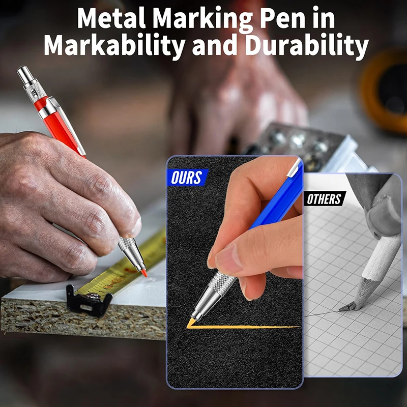 Built in Sharpener Welders Pencil  Welding Markers for Metal Pipe Fitter Welder Steel Construction Fabrication Woodworking