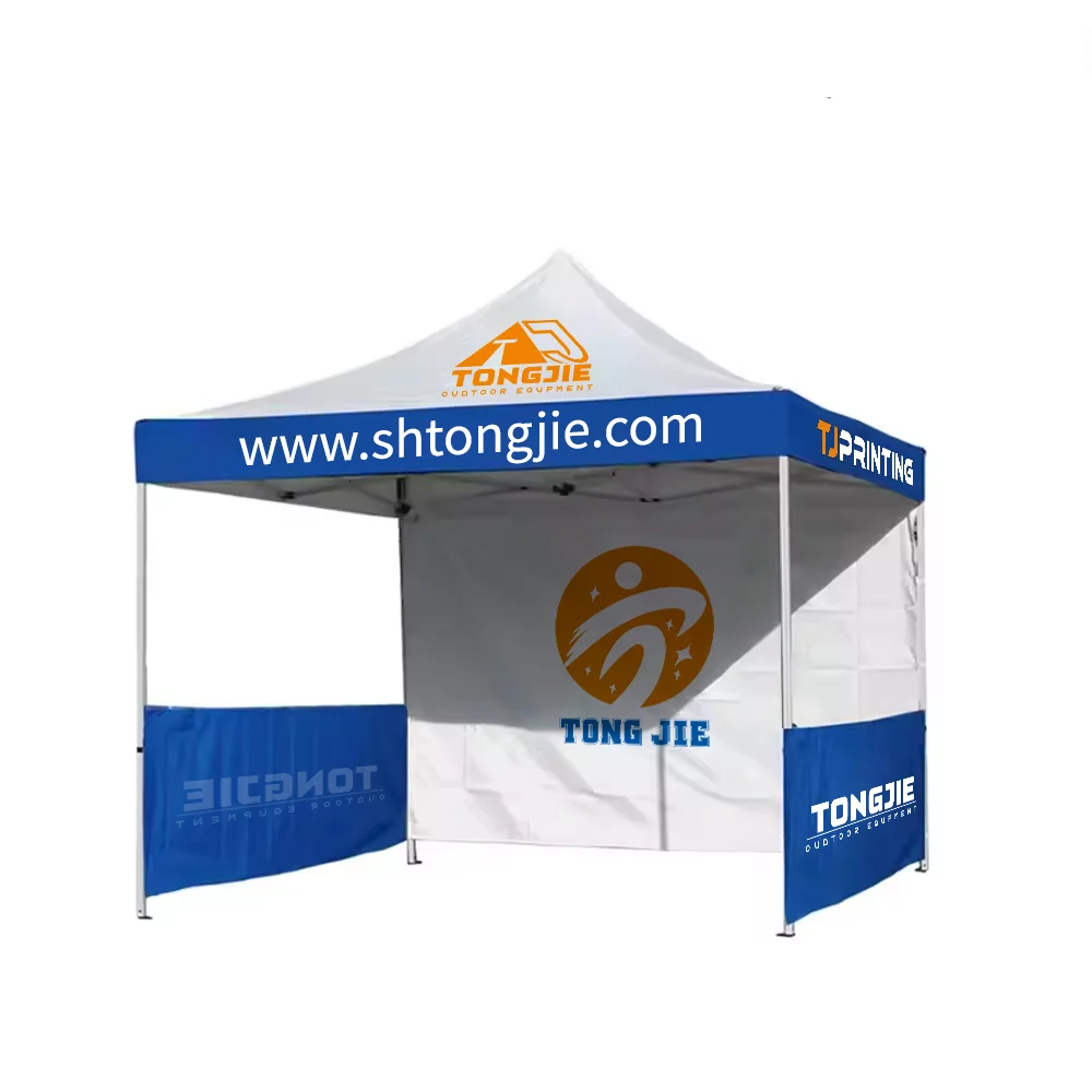 3*3 m Custom Manufactured Logo Fair Aluminum Frame Portable Foldable Outdoor Canopy Gazebo Tent with Wall for Trade Show