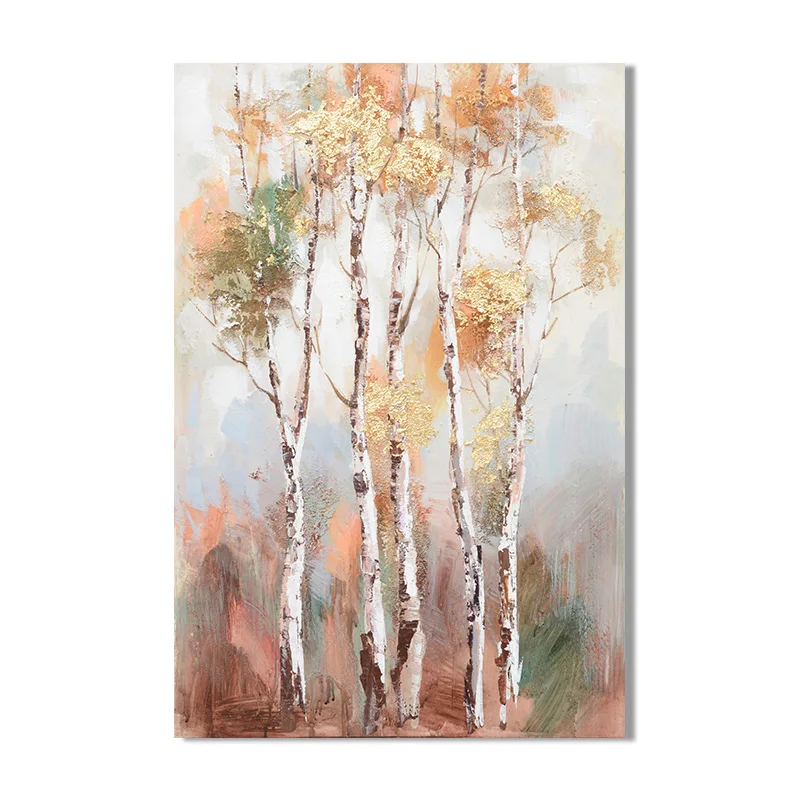
Handpainted Abstract Trees Oil Painting Reproduction Wall Hangings For Home Decor 