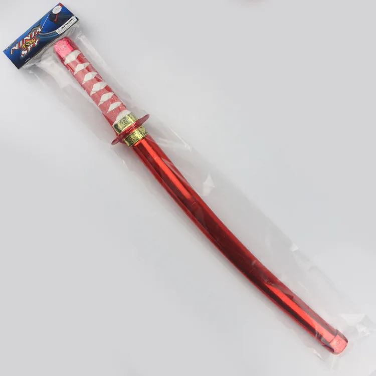 Детская японская серия ниндзя, оружие, пластиковые игрушки, гальванизированный самурайский меч, 3 цвета, Смешанная упаковка