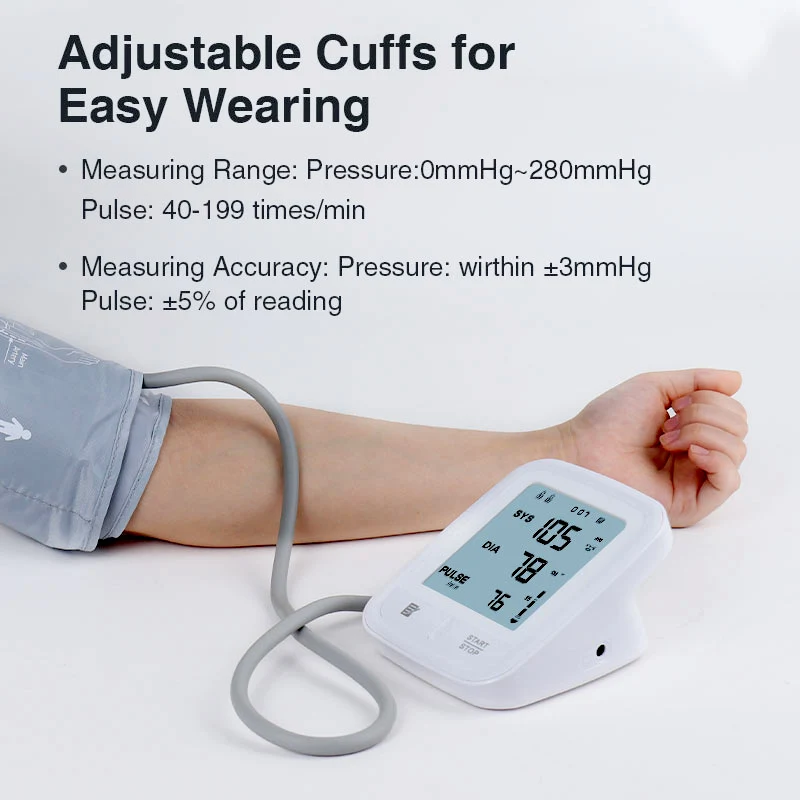 Yonker heart rate digital automatic bp machine upper arm sphygmomanometer smart voice bp monitor blood pressure