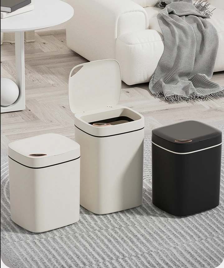 Household light luxury smart garbage can high appearance level kitchen toilet automatic sensing trash can