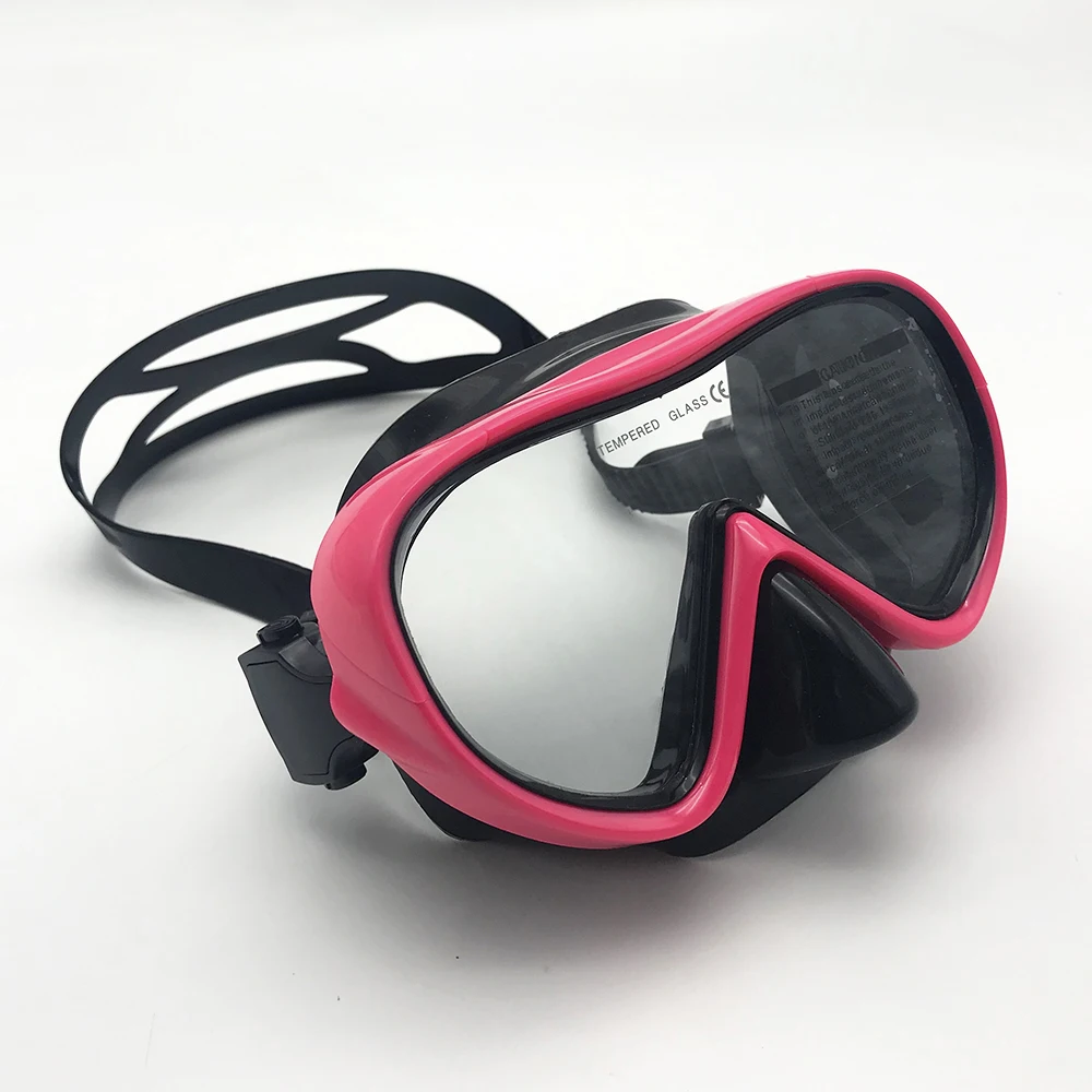 Маска для подводного плавания с силиконовым закаленным стеклом, новый дизайн