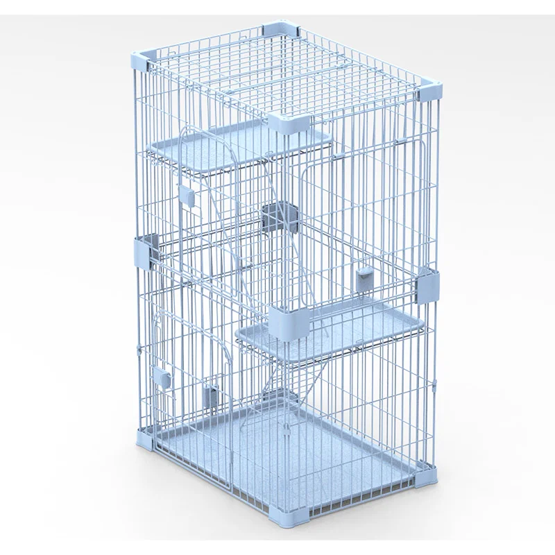 Pets New Inventions 2-Tier Cat Cage Cat House by carbon steel wire Custom