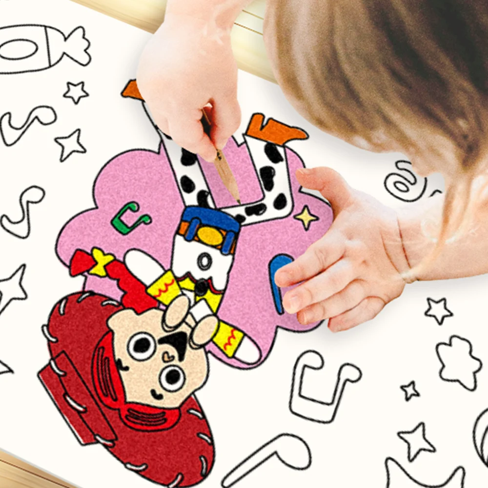 GUBU 3m Pastable Cartoon Graffiti Scroll  COLOR-IT-UP GAME for Children