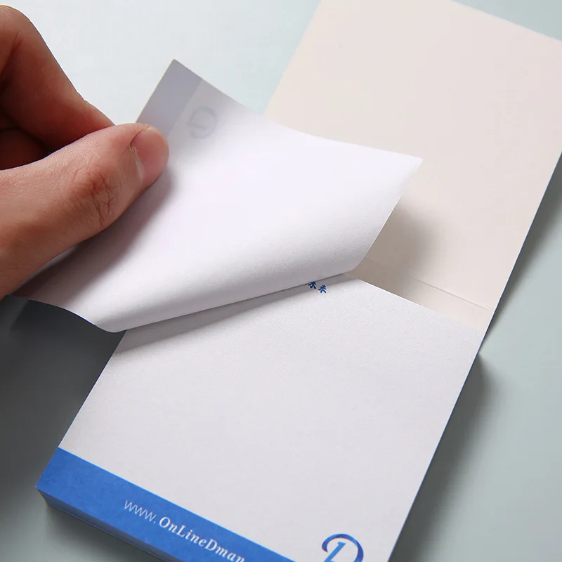 Custom Logo Printed Soft Cover Memo Pad, Promotional Gift Office Pocket Sticky Notes Notepad