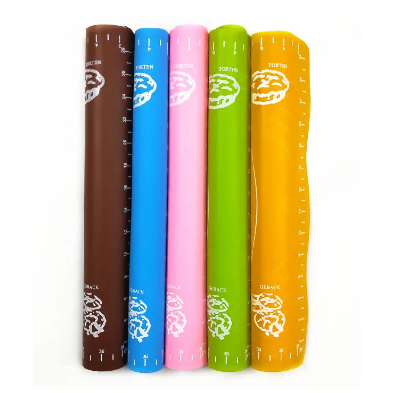 Customized high temperature Silicone Dough Rolling Mat Silicone Pastry Mat Anti-slip silicone baking mat