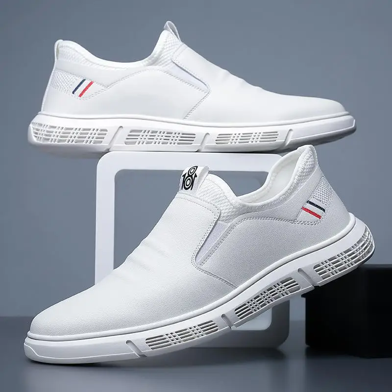 China Suppliers Fashion White Black Casual Flat Driver Loafer Shoes Men