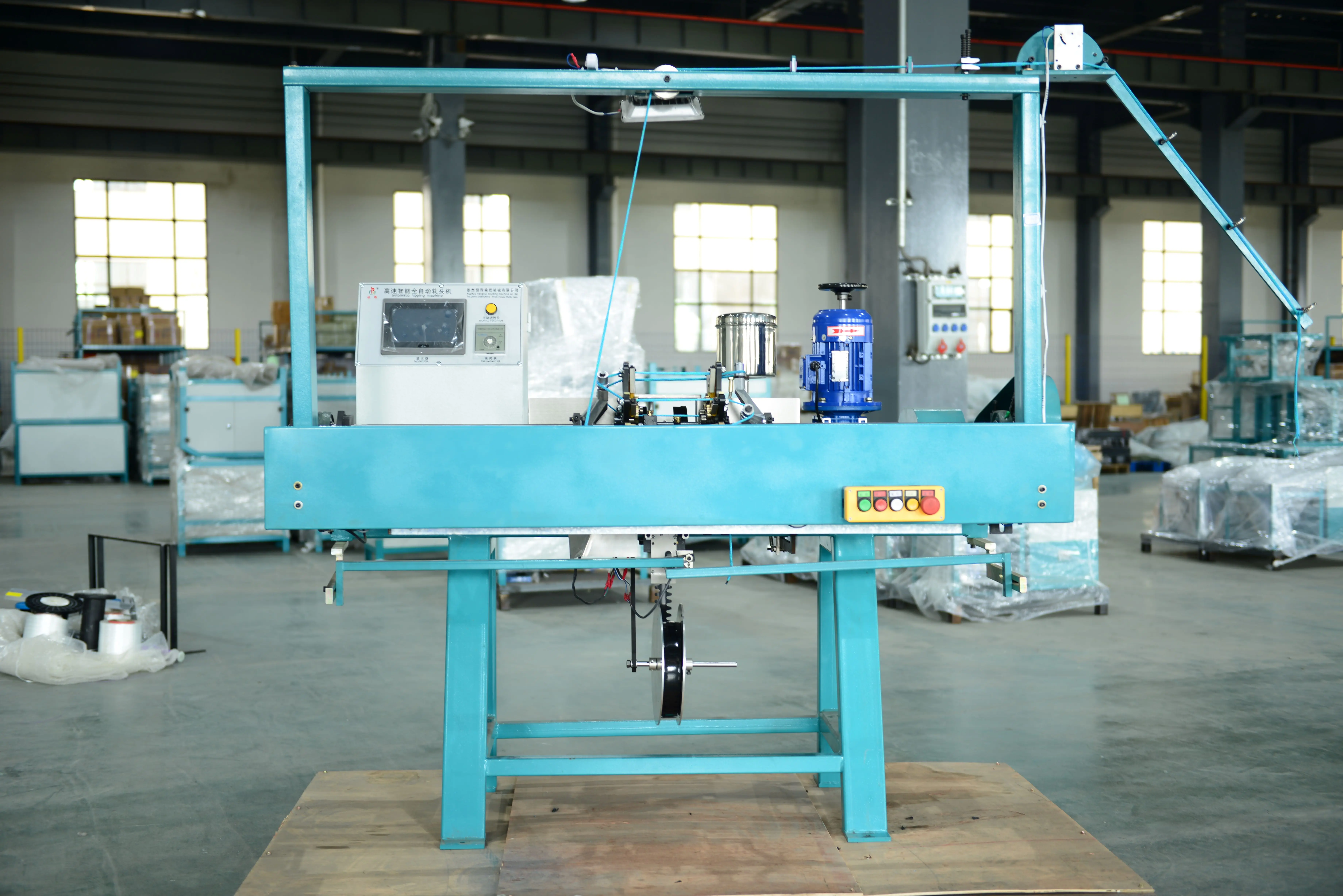 Favourable gift bag ropes tipping machine henghui high quality bag rope plastic ends tipping machine