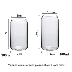 Drinking Cup Glasses with Bamboo Lid and Glass Straws Cute Glasses Beer Jars Glasses beer can glass