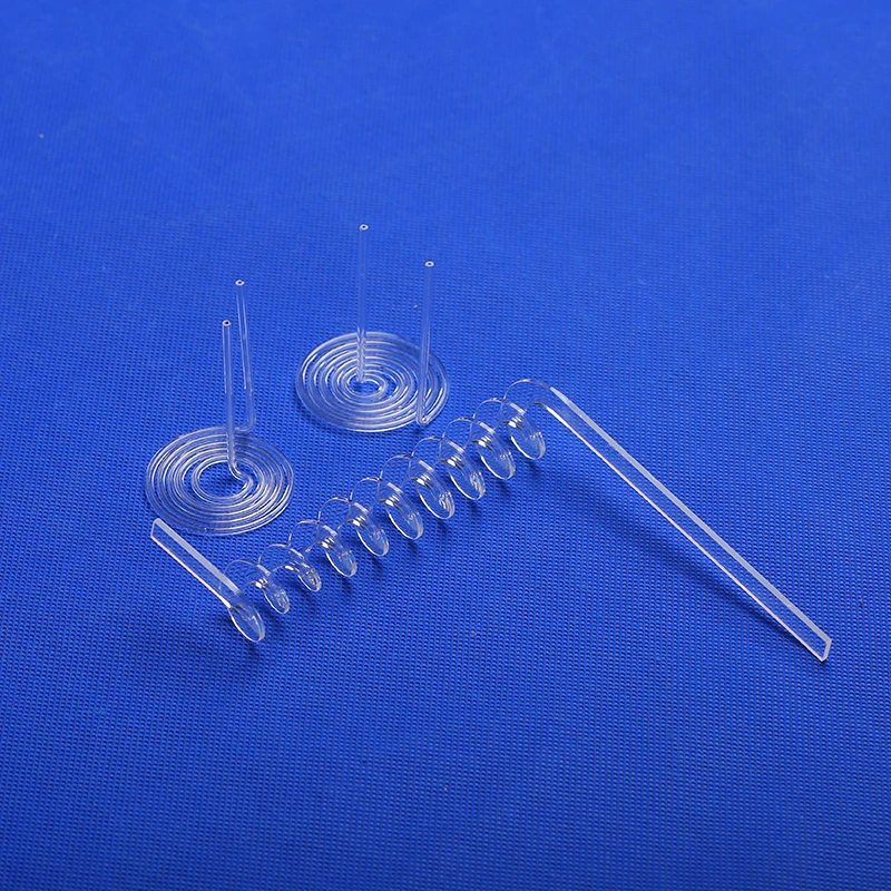 Chemical instrument spiral quartz tube high temperature spiral heat-resistant glass quartz glass tube