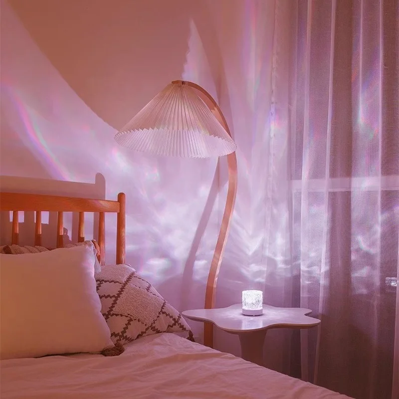 Dynamic Rotating Water Ripple Projector Table Lamp Water Ripple Colorful Night Light LED Night Light