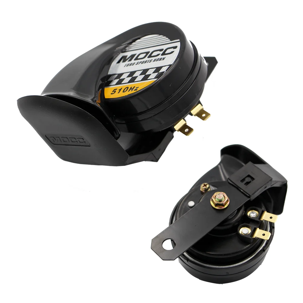 New Wholesale 510hz 105-110db Corne Klaxon bocina korna 12v mocc horn speaker snail car horn 12V tweeter motorcycle horn
