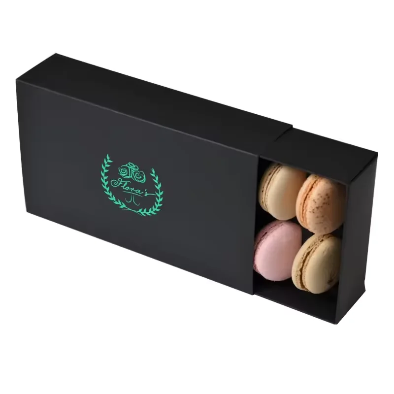 Wholesale Custom Soy Ink Macaron Cookies Packaging Paper Boxes White Cardboard Birthday Cake Boxes With PVC Transparent Windows