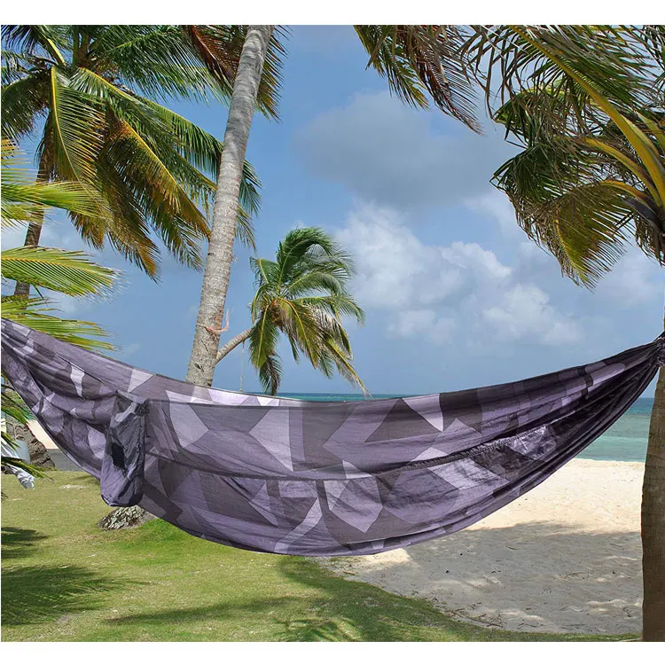 20d ultralight polyester ripstop parachute paraglider hammock fabric, single person customized army hammock with mosquito net