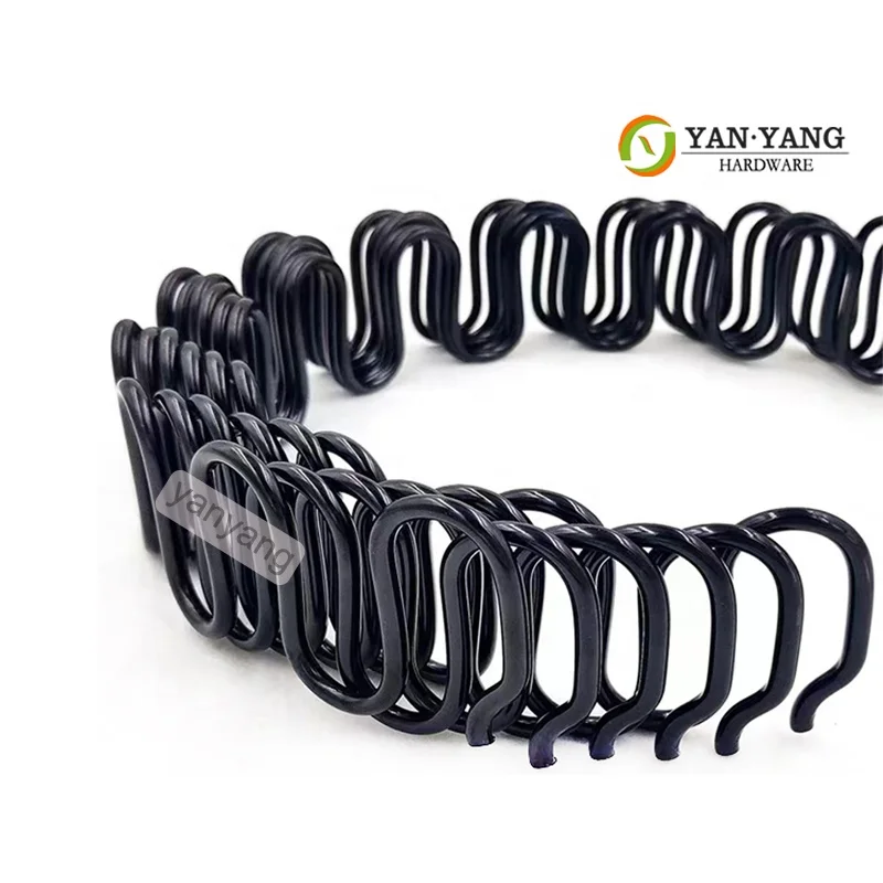 Yanyang customized 3.6mm antirust upholstery furniture cutting sinuous spring 3.4mm rolling curve zigzag inner sofa springs