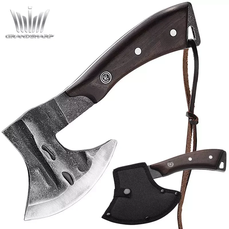 Full Tang Handmade Meat Cleaver Shape Forged Heavy Duty High Carbon Butcher Boning Breaker Chopper Cutting Camping Axes Knife