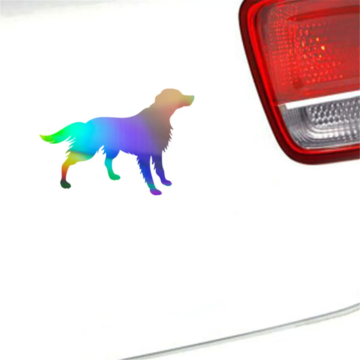 Dog Waiting Funny Car Laser Sticker Laptop Window Vinyl Wall Truck Glass Bumper Decal Gift Die Cut Decals Laptop Window Glass