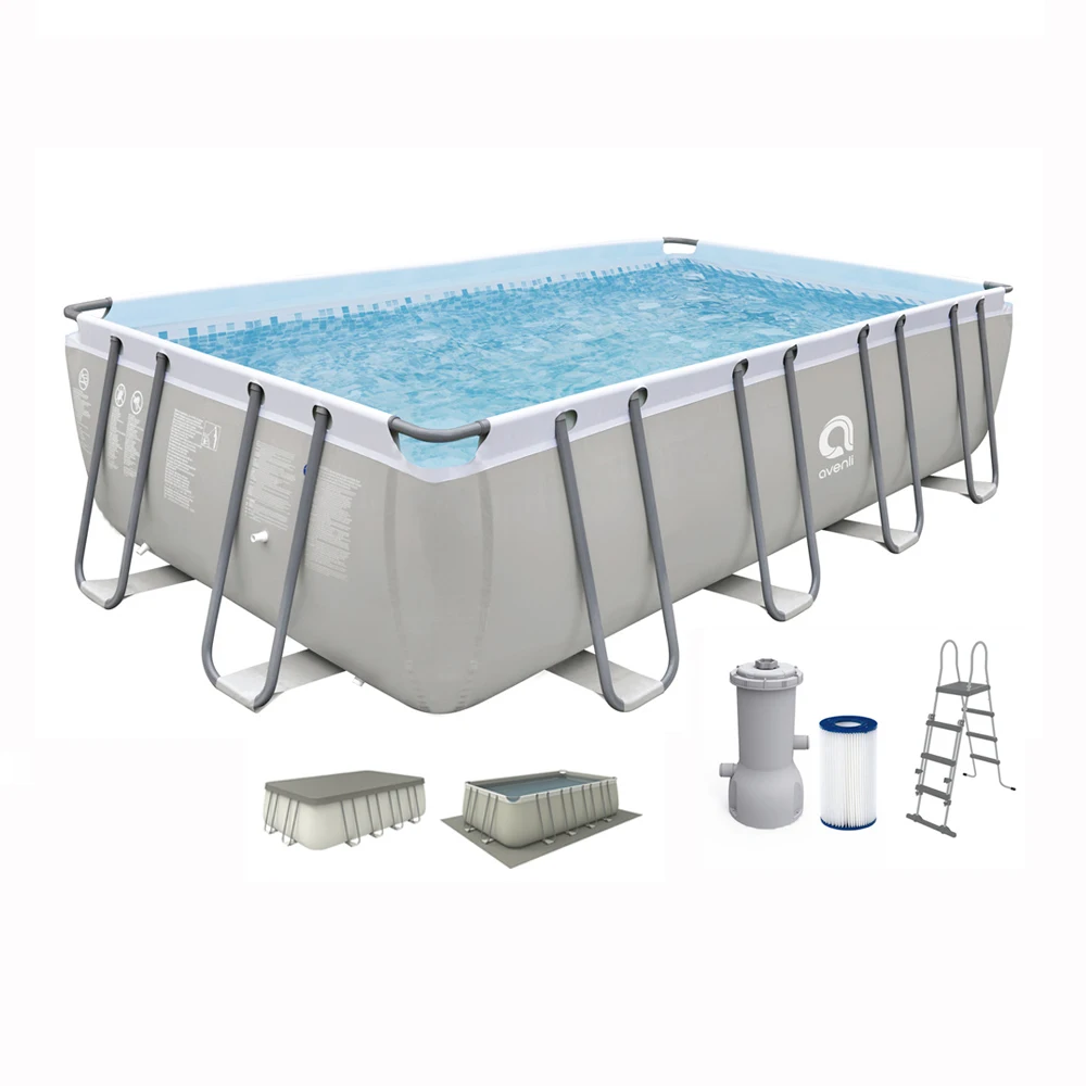 Wholesale Above Ground Frame Plus Rectangular Pool Set For Kids And Adults Outdoor Family Pools Kids Swimming Pool