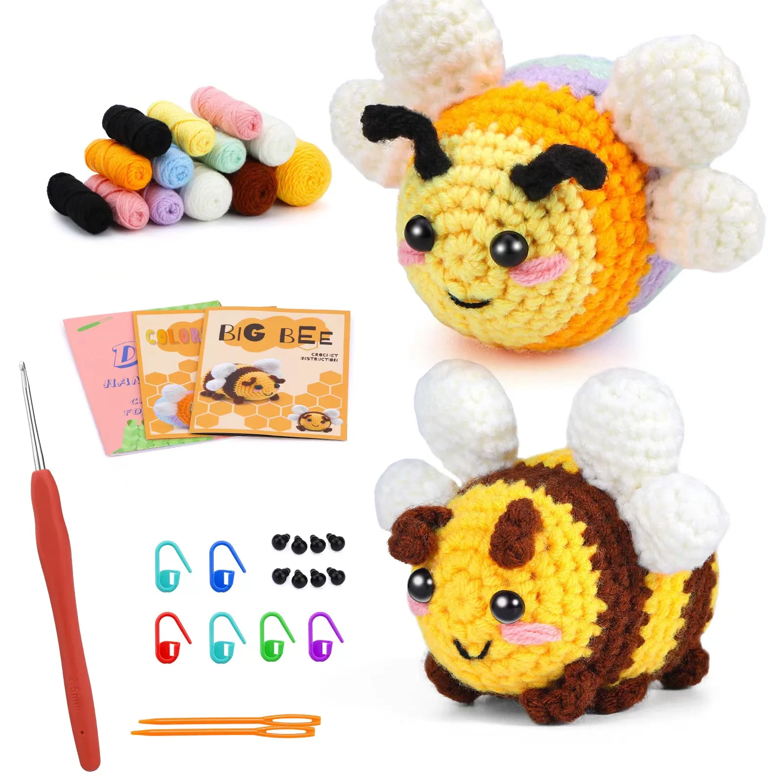COOLEVE DIY Knitting Kit Customizable Embroidery Flower Animal Crochet Set Beginner Adults Yarn Crafts Kit Factory Direct Gift