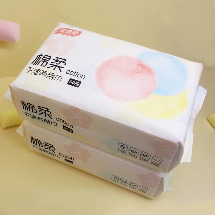 Cotton Soft Organic Facial Tissues Dry Disinfectant Wipes Non Woven Dry Wipes