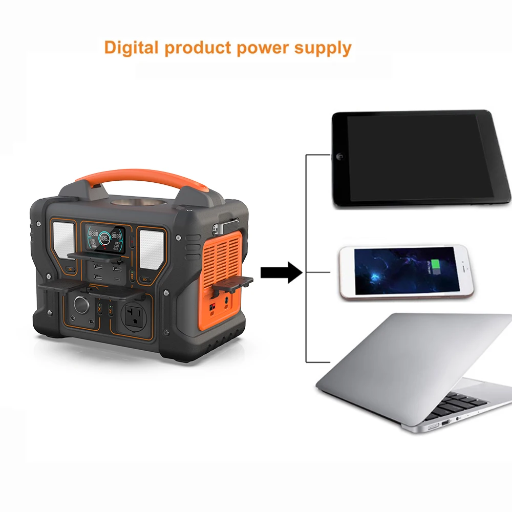 Big capacity dc 12 volt rechargeable power generator 300w solar portable power bank station for laptop phone camera tablet