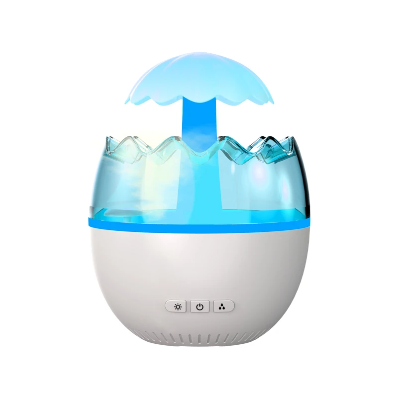 New Unique Products Smart Home Appliances Fogger Mist Maker Ultrasonic Rain Mushroom Air Humidifier With Colorful Led Light