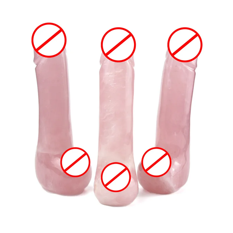 
hot sale natural crystal raw sex realistic dildo Rose Quartz Dildo 