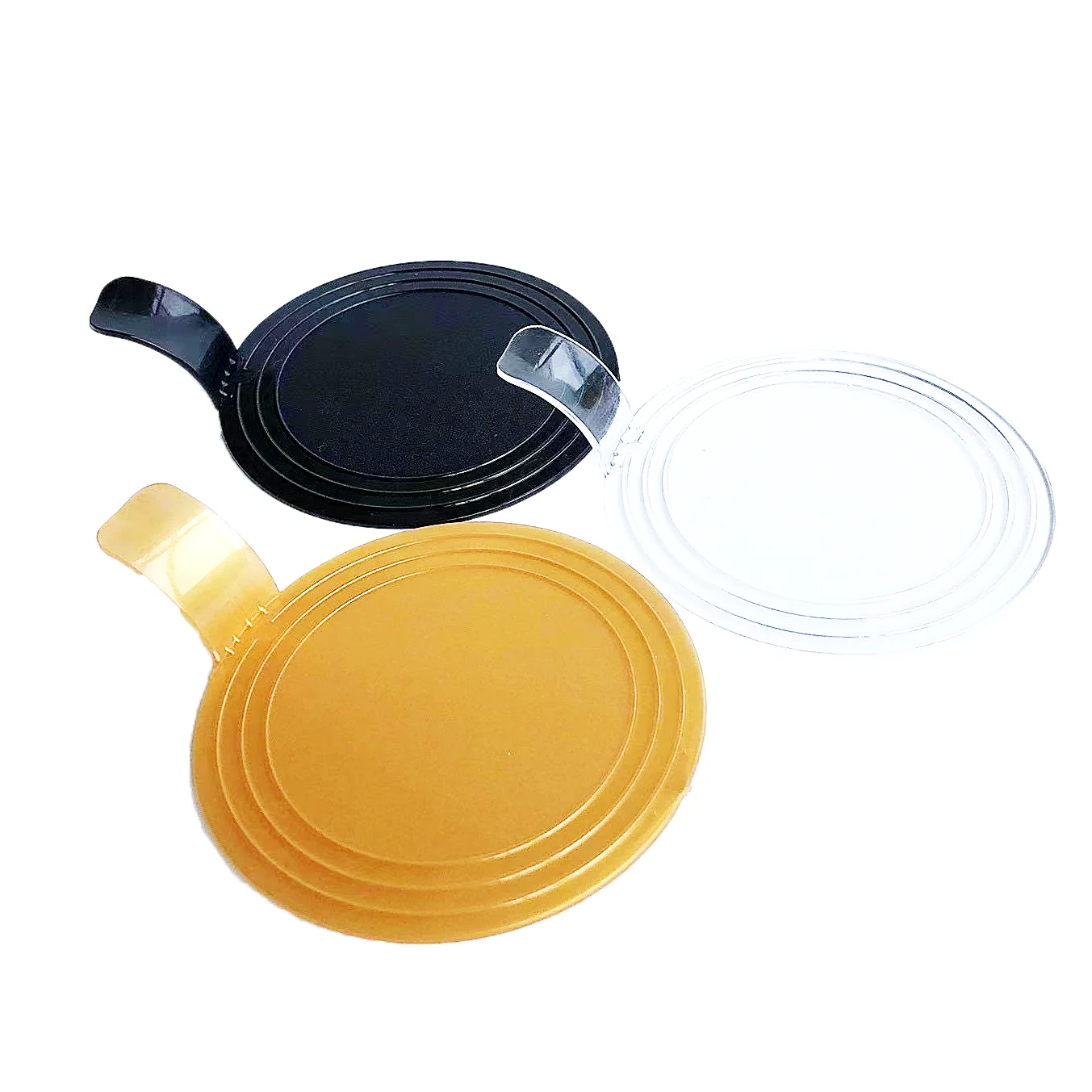Wholesale Plastic Gold Silver Black Cake Boards PS Cake Bakery Pastry Base Disposable Birthday Wedding Small Cake Base Tray