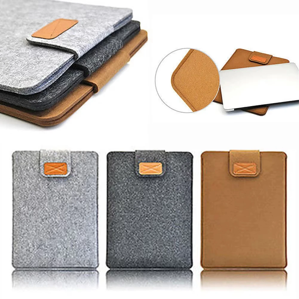 Customized Color Size Logo Felt Laptop Sleeve Bag Slim Tablet Storage Computer Laptop Case Cover for Mac Books Air Pro 11 13inch