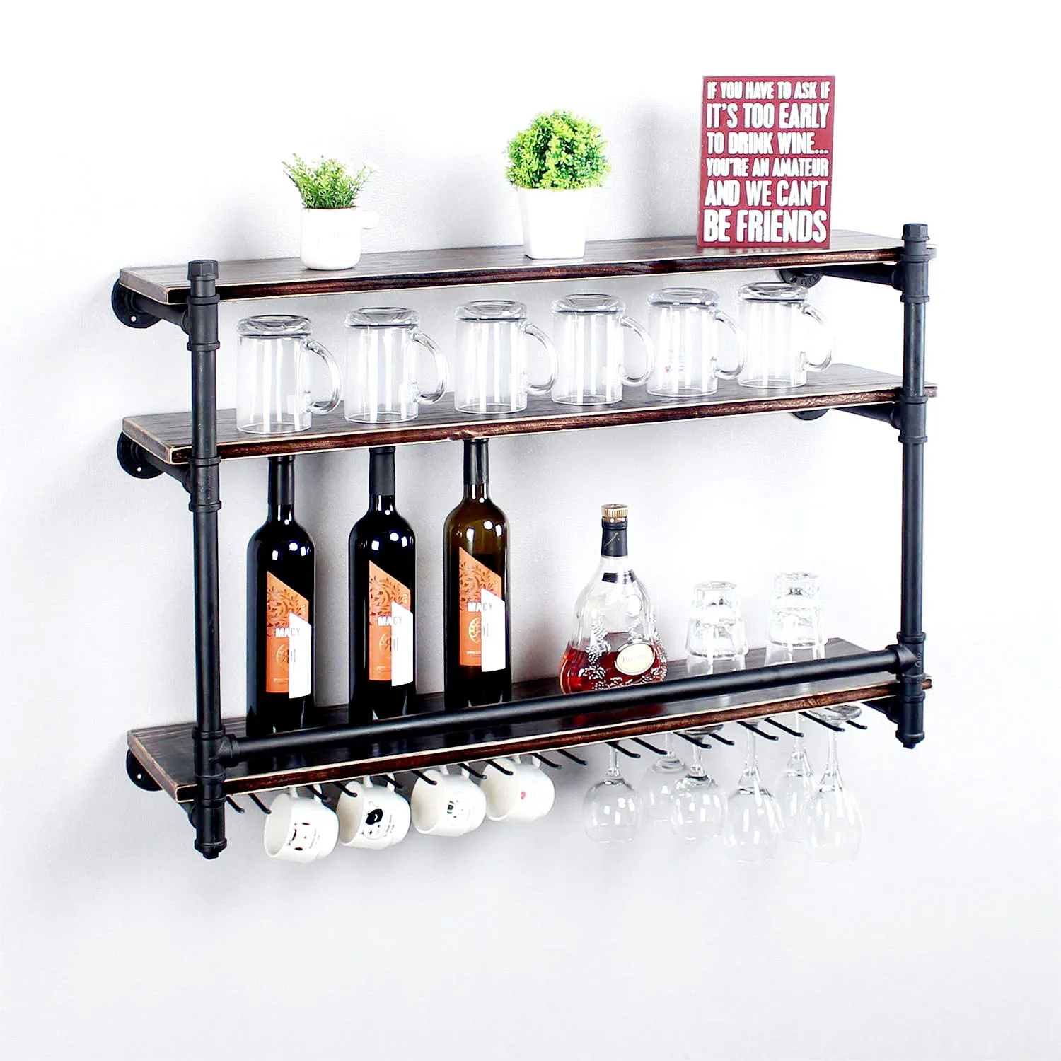 Glass Holder Hanging Wine Rack Decoration Goblet Storage Rack Wall Hanging Red Wine Upside down