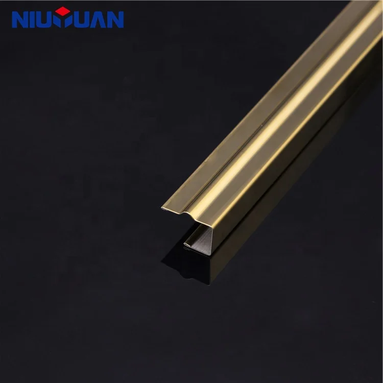 NIUYUAN Ceramic Stainless Steel Tile Trim Edges for Outside Corner