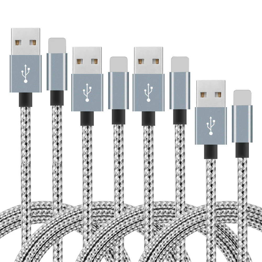 Лидер продаж Плетеный USB-кабель для быстрой зарядки 3 фута 6 футов 10 зарядное устройство провод шнур Дата-кабель iPhone