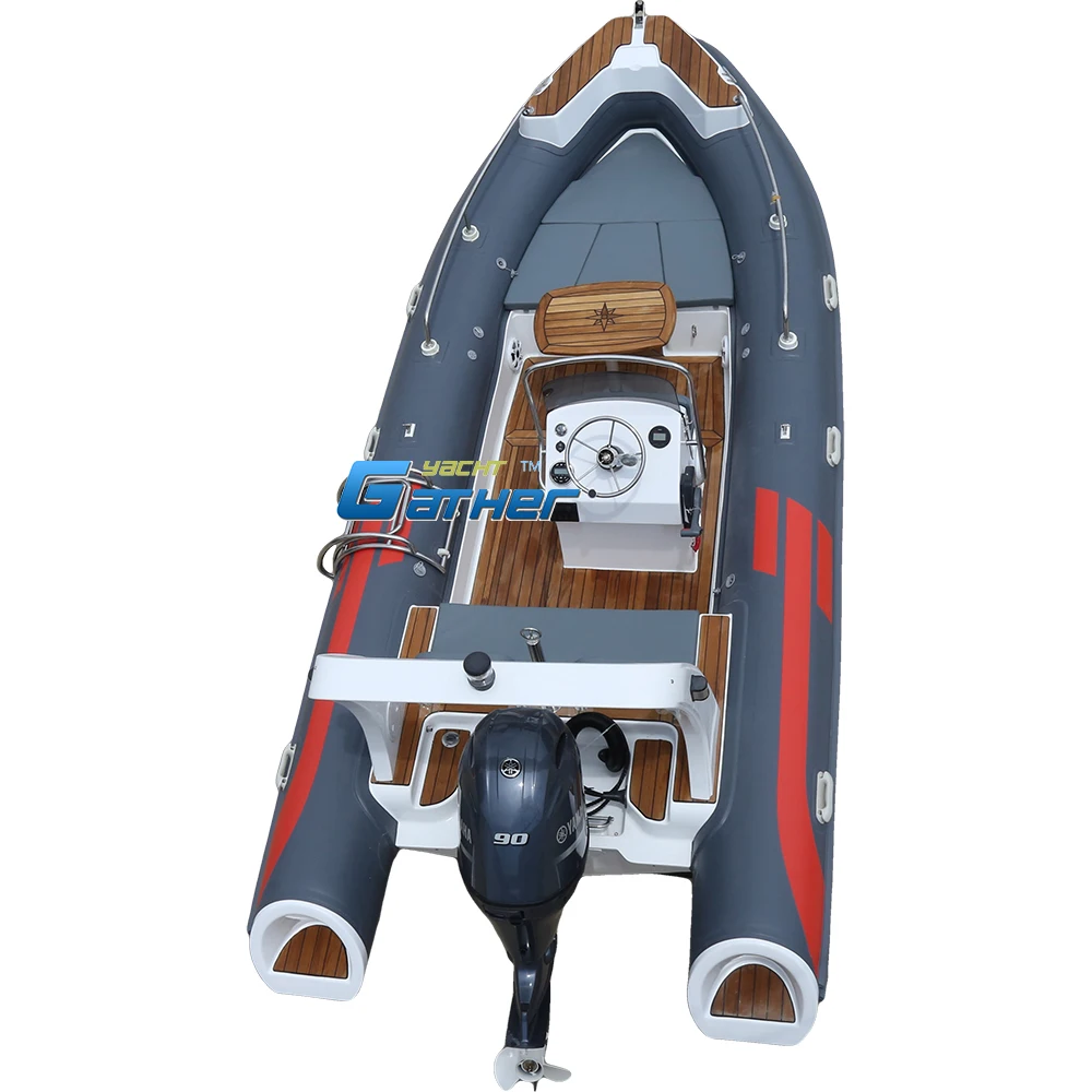 Gather RIB550 5.5M 18Ft 5.5m Outboard Motor Hypalon Material Rigid Inflatable Boat China Rib Boat For Sale RIB550B