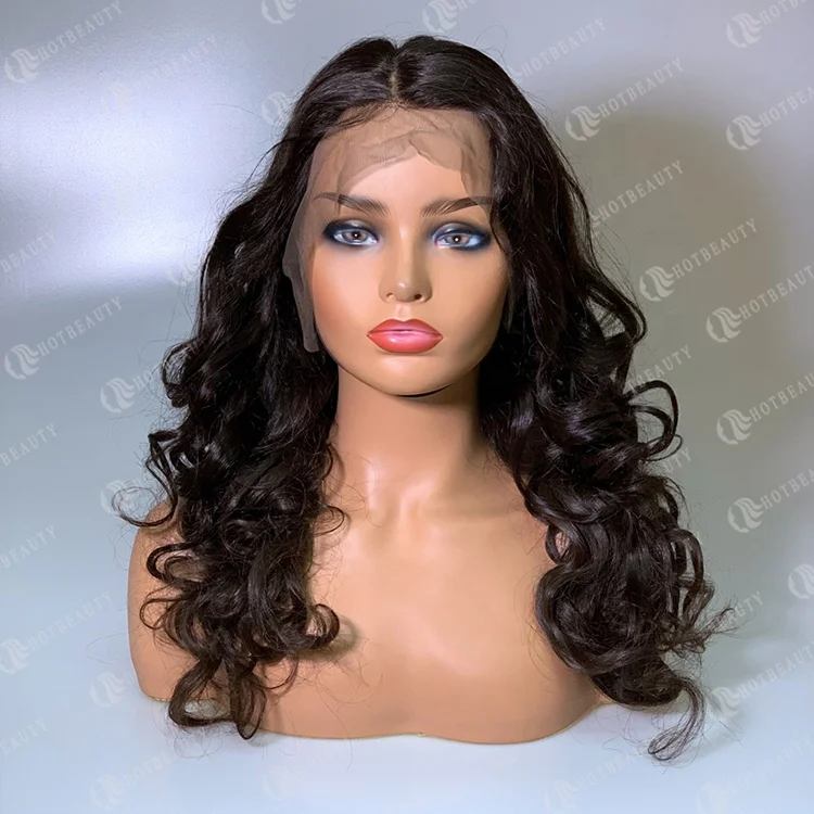 Горячая Красота 13х4 парик шнурка человеческих волос оптом Виргинские бразильские волосы Свободные волны парик