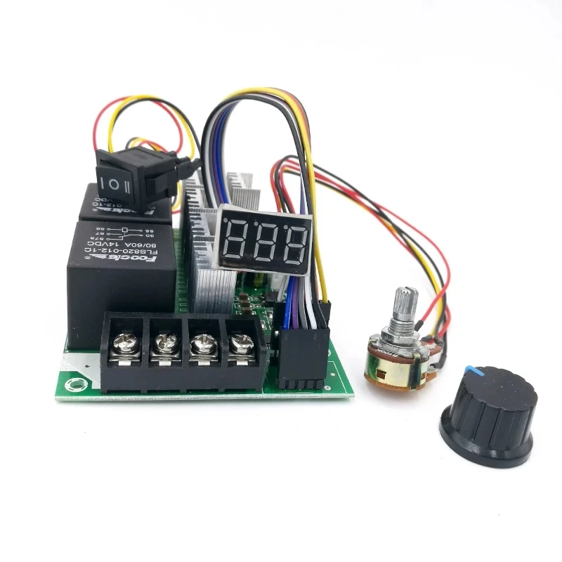 PWM speed controller DC motor Digital display 0~100% adjustable drive module Input MAX60A 12V 24V