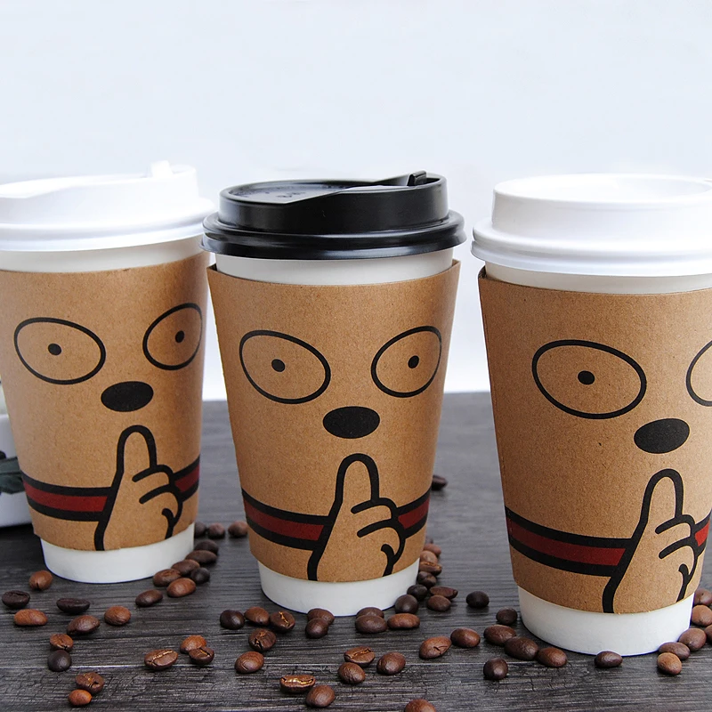 alibaba in spain custom printed disposable paper coffee cup sleeve take away