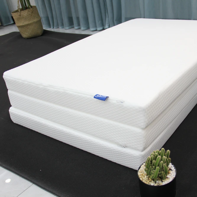 Wholesale top seller memory foam tri fold guest mattress portable folding trifold 3 foldable mattress
