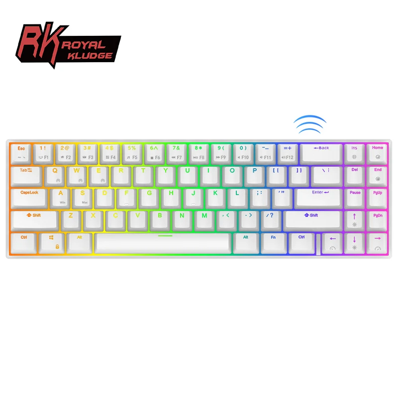Royal Kludge RK71 hotswap mechanical keyboard kit gaming mini typewriter diy hot swap rgb clavier gamer mini klavye rk 71
