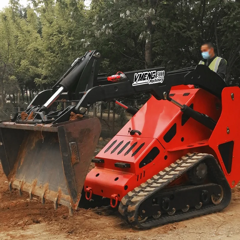 2022 new model 3200kgs EPA diesel hydraulic crawler tracked track skid steer loader with 4 in 1 bucket with teeth