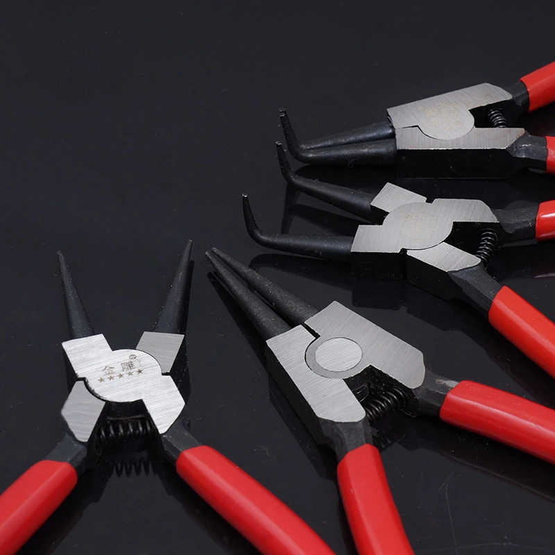 Snap Ring Pliers Set,Circlip Pliers Kit, Straight/Bent Jaw,Internal/External Heavy Duty C Clip Pliers for Ring Remover Retaining