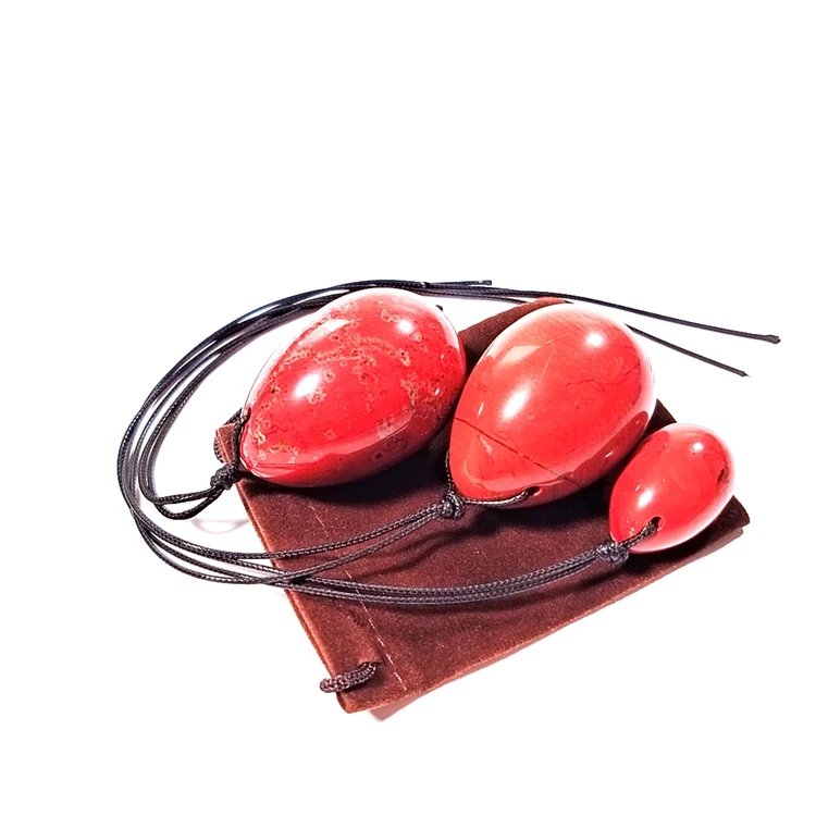 HZ Beautiful Natural Chakra Healing Yoga Exercise Eggs with String Massage Stones wholesale for fengshui