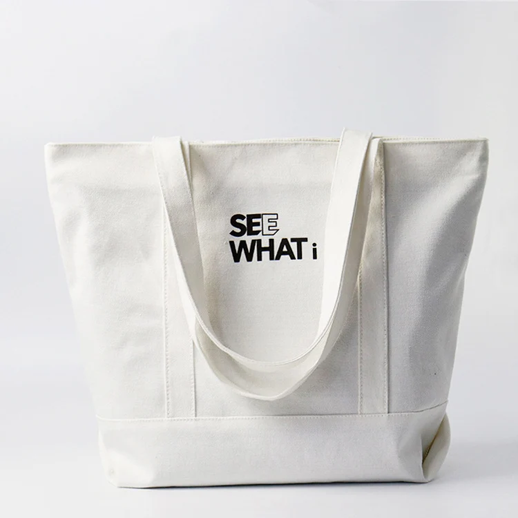 Wholesale Quality Blank Big Canvas Tote Bag Large Capacity Shopping Bag Cotton Print Letter Beach Tote Bag
