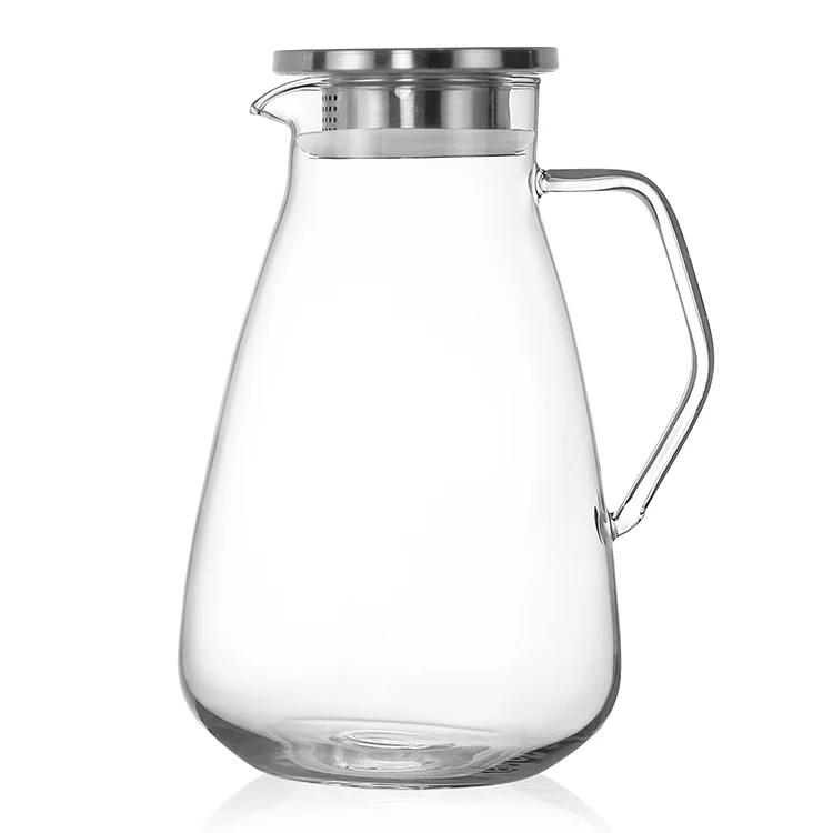 68 OZ  borosilicate glass iced tea glass borosilicate glass water pitcher drinking water jug set carafe