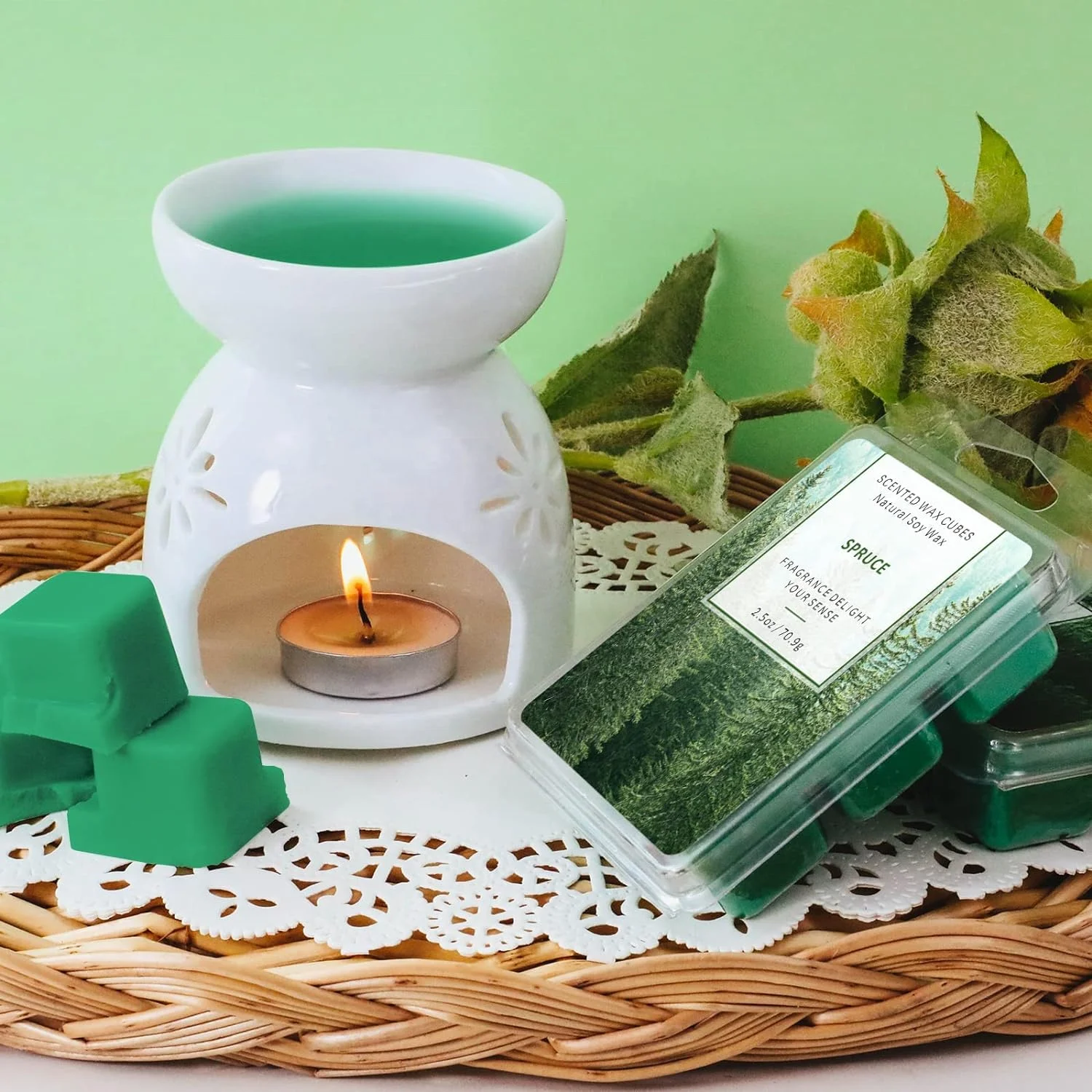 OEM personalised clamshells Custom scented wax tarts cubes scented soy aroma candle Wax block wax melts clamshell packaging