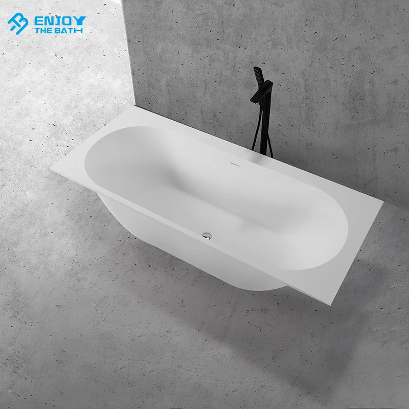 Freestanding Marble Stone Bathtub for Bathroom Artificial Stone Bath Tub