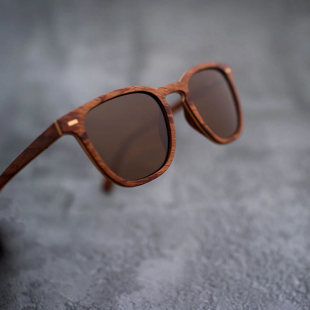 Natural Bamboo Wooden Sunglasses Handmade Polarized Mirror Coating Lenses Eyewear With Gift Box