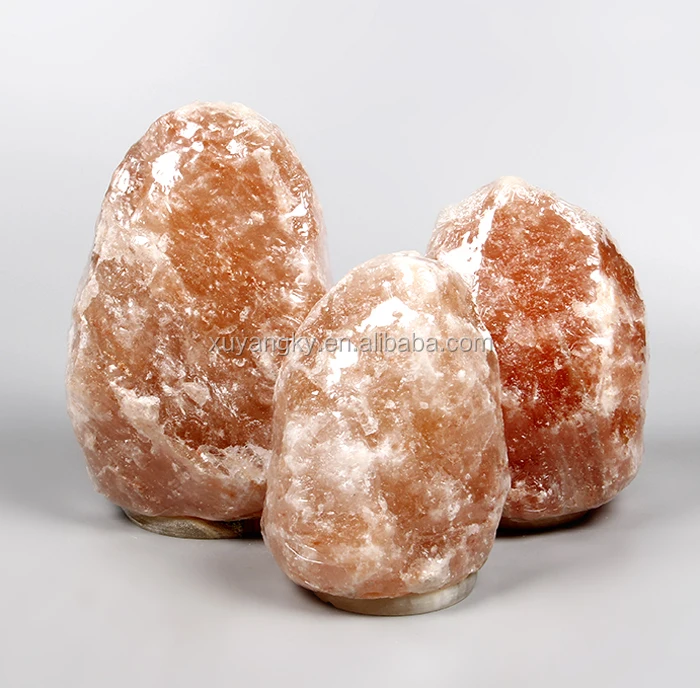Himalayan Natural Salt Lamp Wooden Base, Home Decor Night Light