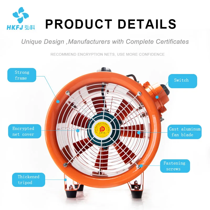 Новый портативный осевой вентилятор с гибким воздуховодом
