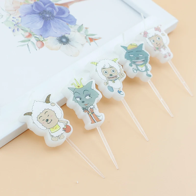 Hot Selling Chinese Cartoon Goat and Wolf Shaped Birthday Candles for Kids